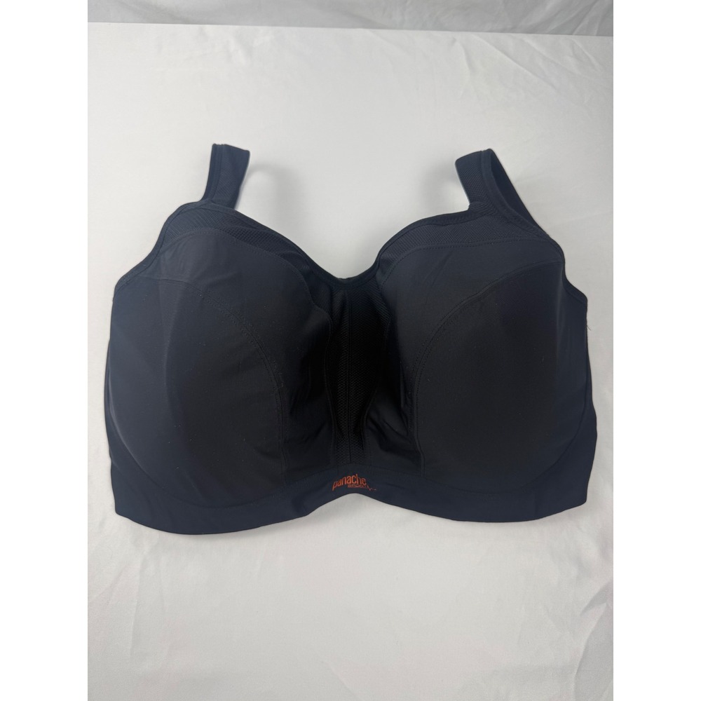Panache Sport 36GG Black Underwire Sports Bra High Impact Full Coverage